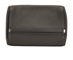 Hermes Toiletry Pouch, Leather, Grey, [L] (2008), 1*